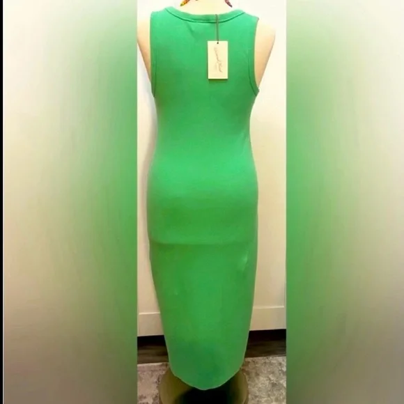 Sleeveless Green Tank Maxi Dress Women’s Sz MED NEW! - Picture 2 of 3